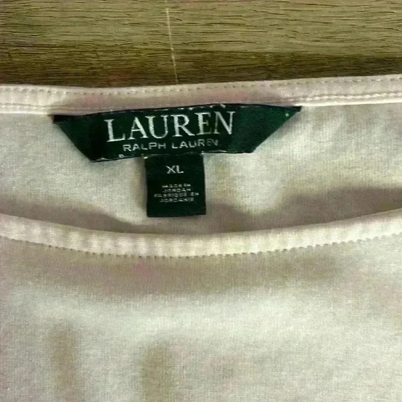 Lauren Ralph Lauren basic T shirt round neck pale pink SIZE XL - Picture 5 of 9